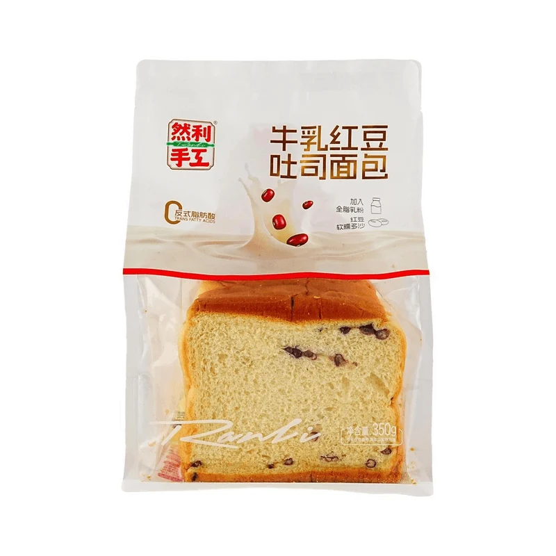 [Self-operated] China Ranli milk red bean toast bread 350g nutritious breakfast snacks snacks