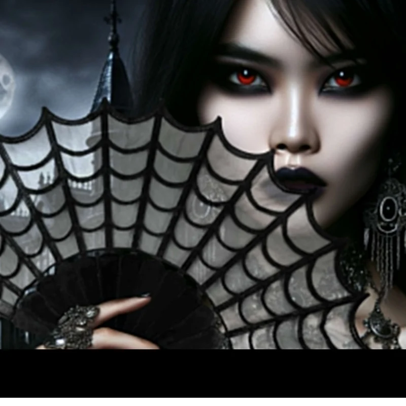 Schwarzer Gothic-Fächer