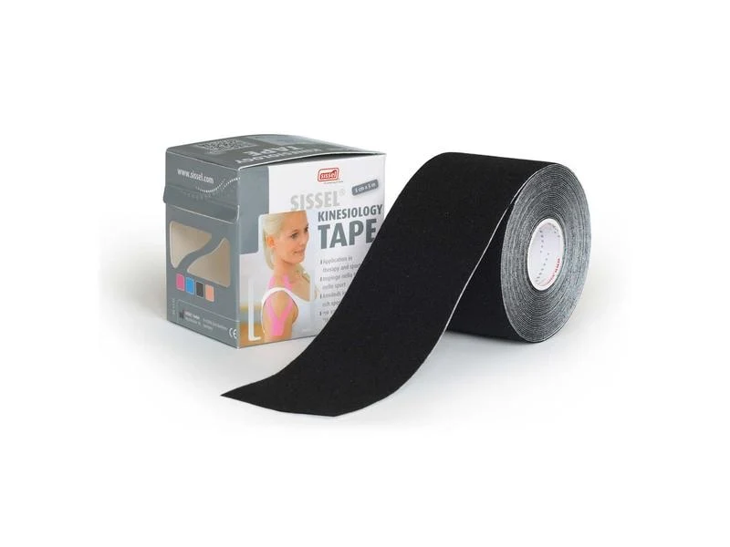 SISSEL Kinesiologie Tape, schwarz, 5 cm x 5 m, 1 Stück