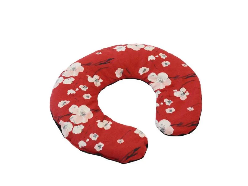 SISSEL Nackenauflage Aroma Neck Roll, wärmend, rot mit Kirschbaumblüten
