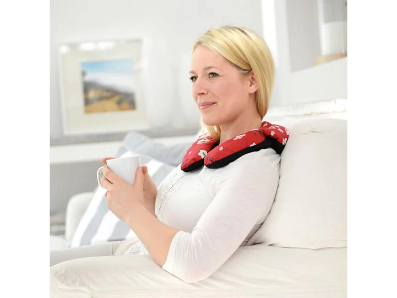 SISSEL Nackenauflage Aroma Neck Roll, wärmend, rot mit Kirschbaumblüten