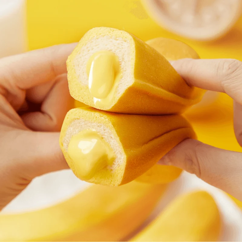 [Self-operated] China Ranli Banana Sandwich Bread 66g Peelable Banana Bread Nutritious Breakfast Dessert Casual Snacks