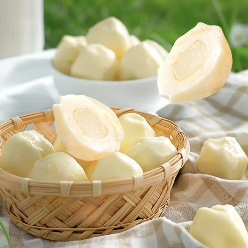 [Self-operated] Chinese herdsmen's bursting yogurt lumps 500g flow-heart milk rich milk flavor soft and sweet cheese blocks children's snacks for pregnant women