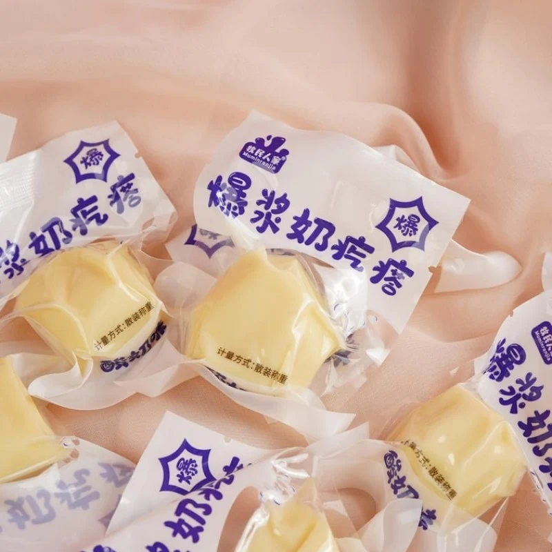 [Self-operated] Chinese herdsmen's bursting yogurt lumps 500g flow-heart milk rich milk flavor soft and sweet cheese blocks children's snacks for pregnant women