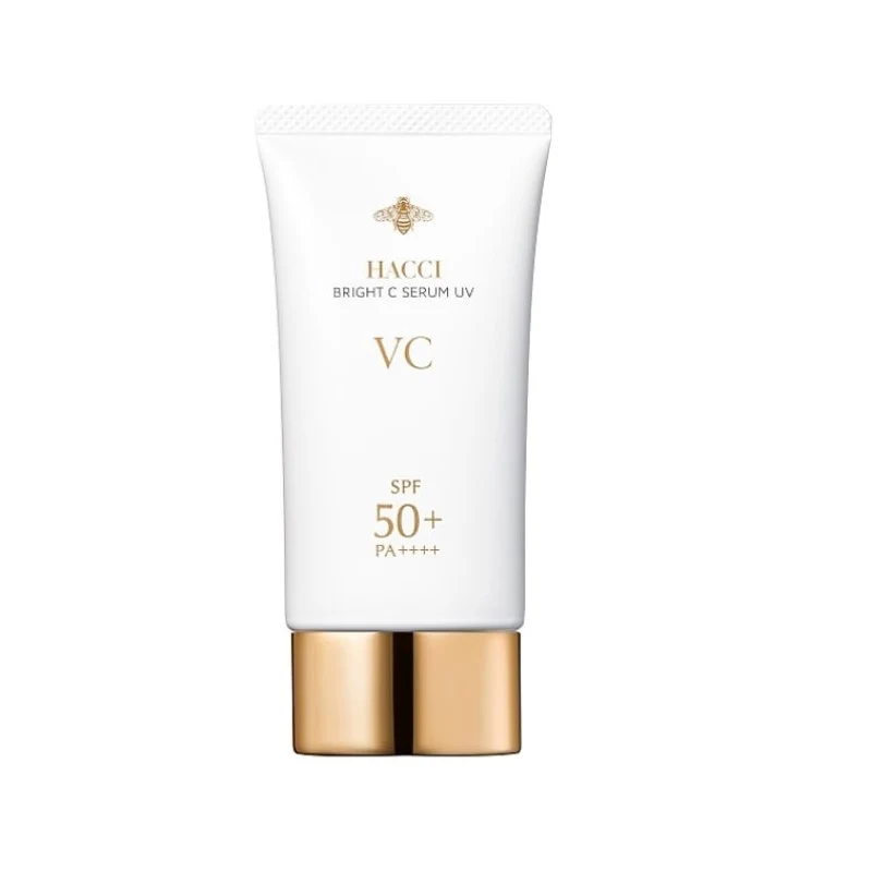 [Self-operated] Japan HACCI Huaqi new product honey VC whitening sunscreen essence milk SPF50+ PA++++ 50g clear water feeling anti-oxidation strong barrier non-greasy