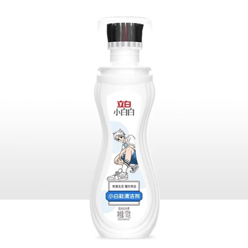 [Self-operated] China Libai Little White Shoes Cleaner with Brush Head Sunshine Pine Fragrance 100g Quick Decontamination Cleaning Shoe Washing Artifact Decontamination Whitening and Yellowing Mousse Dry Cleaning Agent Deep Cleaning Effectively Cleans Stains
