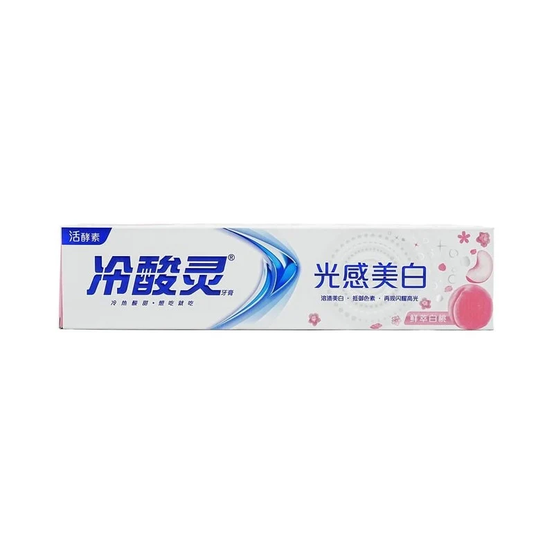 【Self-operated】China Cold Acid Light Whitening Anti-Sensitive Toothpaste 140g #White Peach Flavor Dissolving Whitening Fresh Breath Cleansing Oral