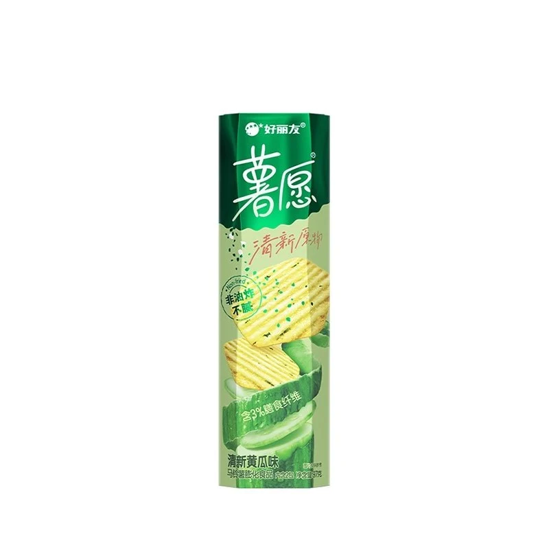 [Self-operated] South Korea ORION Haoliyou Potato Wish Non-fried Potato Chips Fresh Cucumber Flavor 97g Snacks Puffed Food