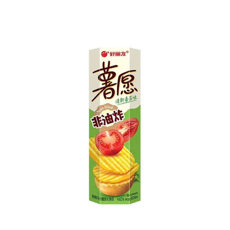 [Self-operated] South Korea ORION Haoliyou Potato Wish Non-fried Potato Chips Fresh Tomato Flavor 104g Snacks Puffed Food