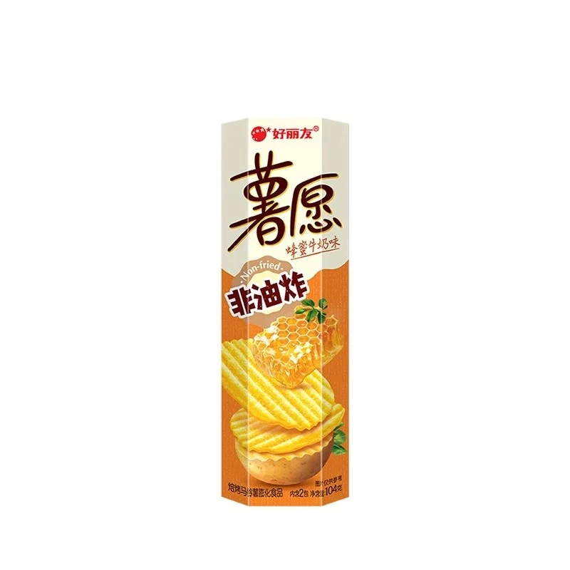 [Self-operated] South Korea ORION Haoliyou Potato Wish Non-fried Potato Chips Honey Milk Flavor 104g Snacks Puffed Food