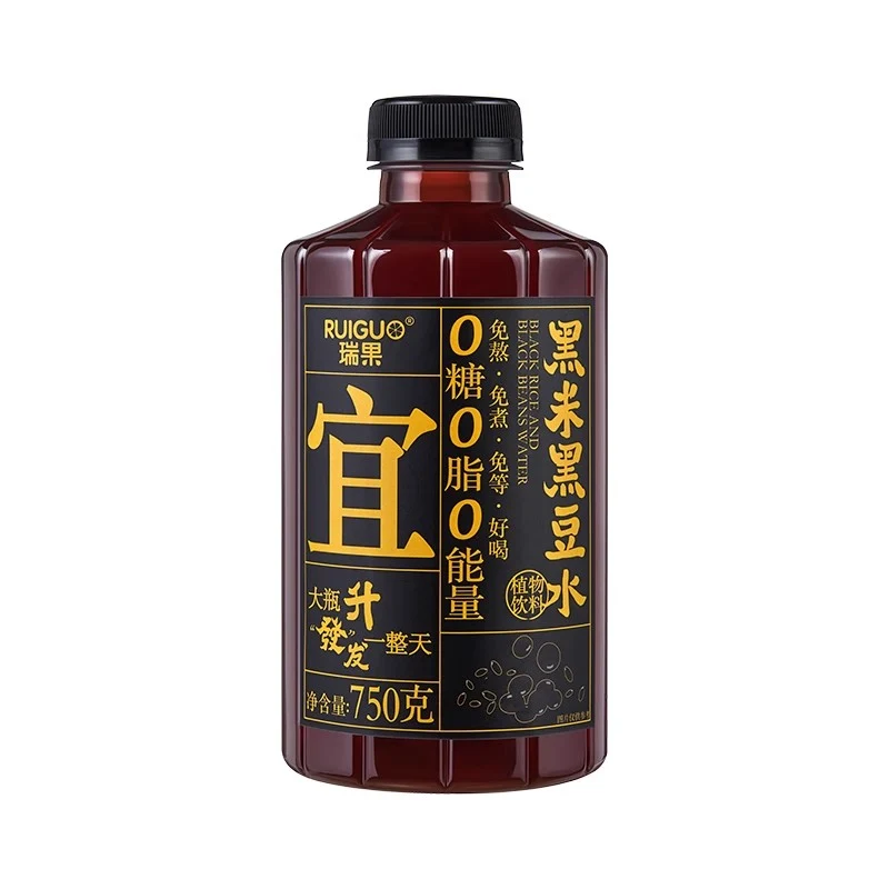 [Self-operated] China RUIGUO Ruiguoyi black rice and black bean water herbal drink 750g simple ingredients new Chinese health drink low fat breakfast drink 0 added plant protein drink