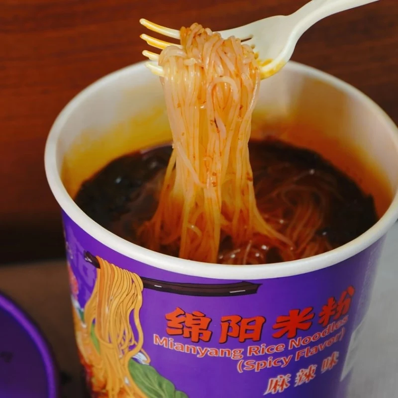 [Self-operated] China MALUJI Ma Liuji Mianyang rice noodles spicy flavor 129g export version instant instant rice noodles without cooking lazy instant instant convenient non-fried rice noodles Internet celebrity snacks
