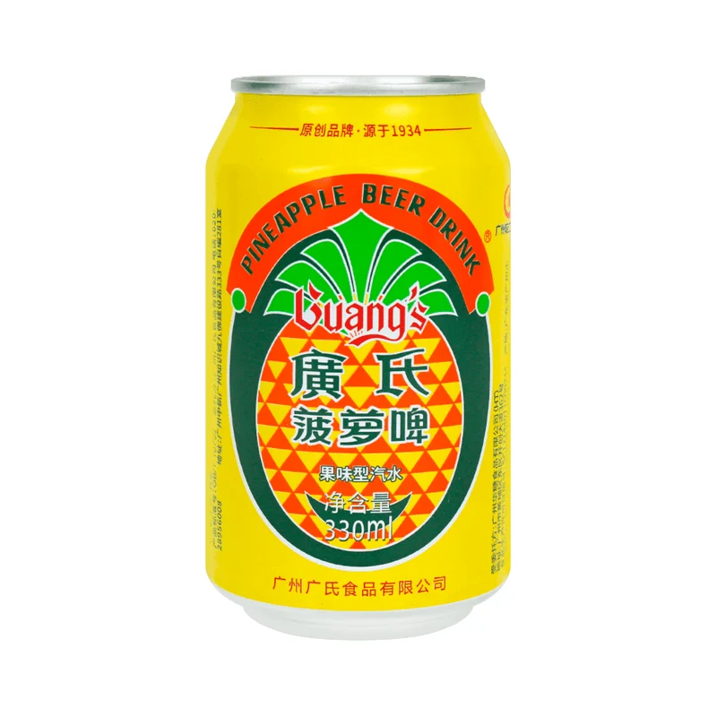 【Self-operated】China Guang's Pineapple Beer 330ml Fruity Carbonated Drink Fruity Drink 0 Alcoholic Fruity Soda