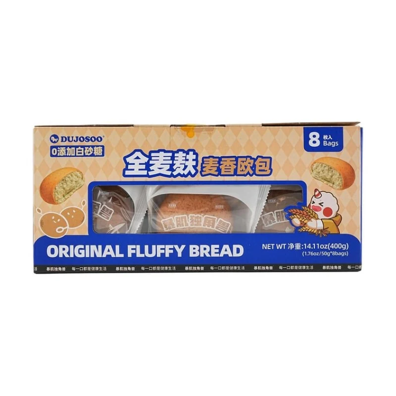 [Self-operated] China's raging muscle unicorn whole wheat bran wheat fragrant European bread 8 pieces 400g 0 added white sugar nutritious breakfast bread