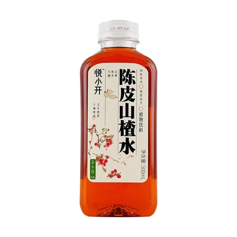 [Self-operated] China Tea Xiaokai Yue Xiaokai Mo Dao Zushi Joint Health Water Tangerine Peel Hawthorn Water 500ml 0 sugar 0 fat 0 calories 0 caffeine clean ingredients new Chinese health plant beverage