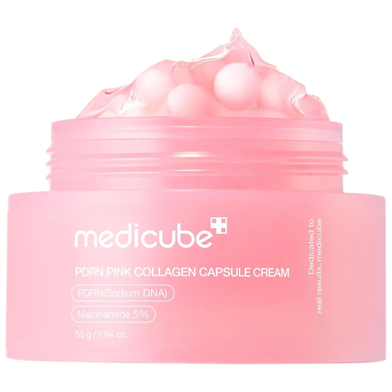 [Self-operated] Korean MEDICUBE PDRN 5% Niacinamide Pink Capsule Cream 55g Improves Dull Skin Brightening Cream