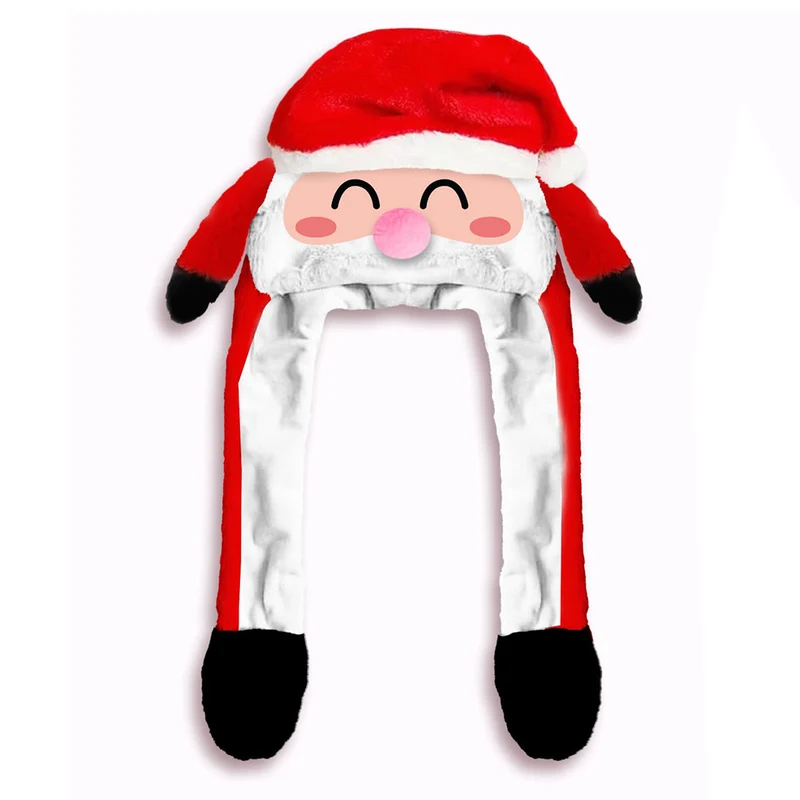 Wackelohr Mütze Weihnachtsman mit beweglichen Ohren