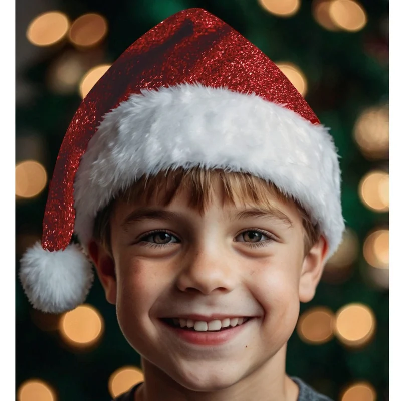 Glänzende Weihnachtsmütze
