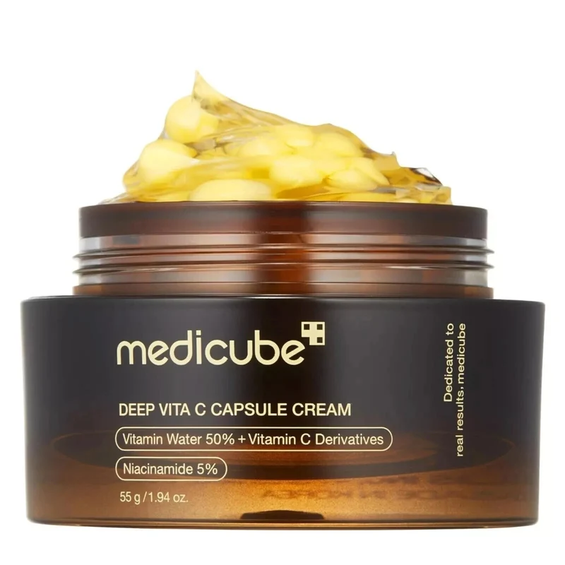 [Self-operated] Korean MEDICUBE Deep Vitamin C Capsule Cream 55g Whitening Cream Improves Dull Skin and Lightens Pimples