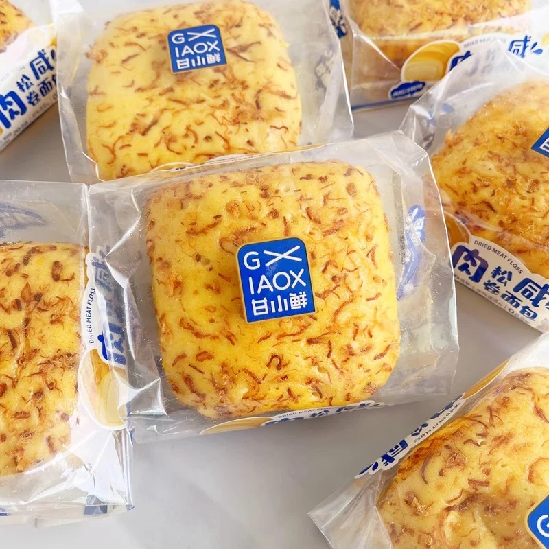 [Self-operated] China Gan Xiaoxian meat floss roll salty bread meat floss salad flavor 100g nutritious breakfast snacks casual snacks