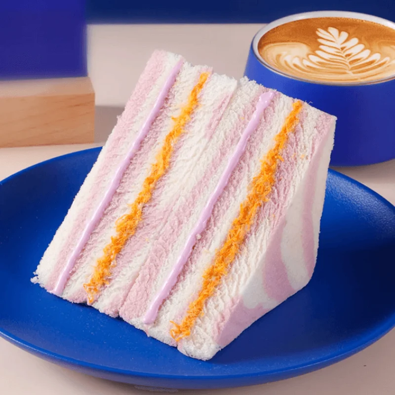 [Self-operated] China Gan Xiaoxian Boundless Toast Bread Real Taro Sandwich Taro Taro Pork Floss Flavor 70g Dense Taro + Thick Pork Floss + Soft Toast Nutritious Breakfast Dessert Casual Snacks