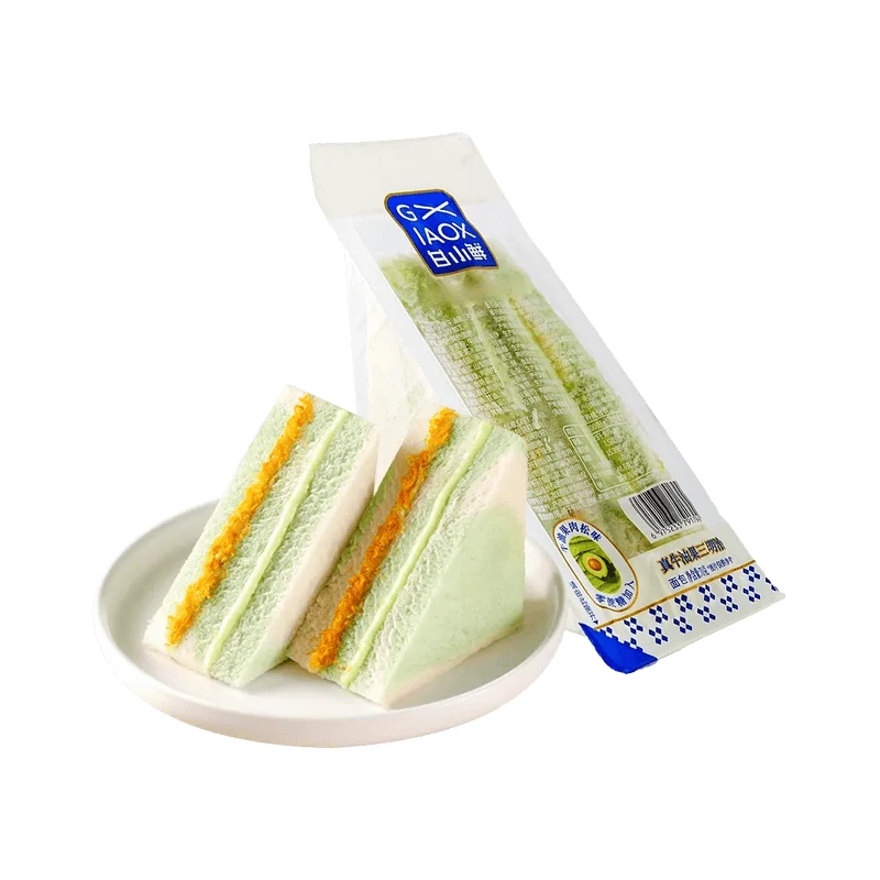 [Self-operated] China Gan Xiaoxian Boundless Toast Bread Real Avocado Floss Sandwich Avocado Floss Flavor 70g Layered Soft and Fresh Nutritious Breakfast Dessert Casual Snacks