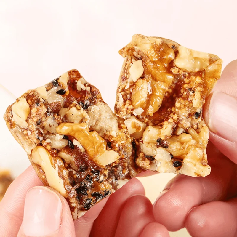[Self-operated] China Xiyu Meinong Black Sesame Fig Walnut Pie 158g Ingredients Clean Healthy Snacks Pregnant Snacks