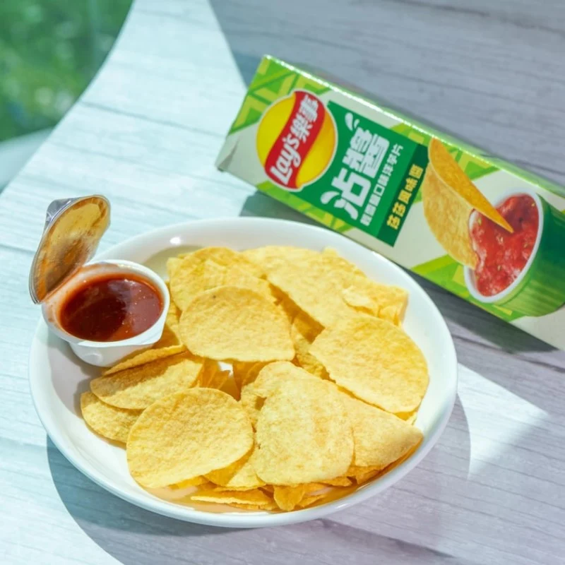 [Self-operated] China Pepsi LAY'S Taiwan version of the sauce potato chips light snow salt potato chips + salsa flavor sauce 85g contains a whole box of Mexican flavor salsa sauce snacks puffed food