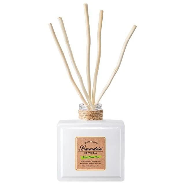 [Self-operated] Japan LAUNDRIN Langdelin indoor rattan diffuser 80ml light green tea flavor fire-free aromatherapy indoor diffuser air freshener aromatherapy fragrance stick