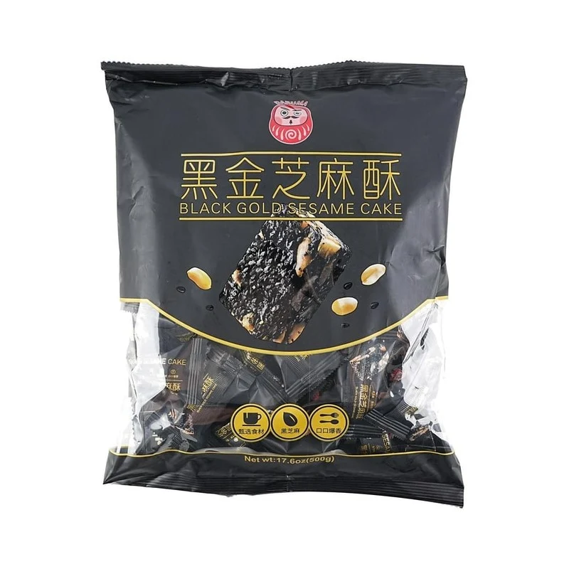 [Self-operated] China DARUMA Black Gold Sesame Crisp 500g Casual snacks are crispy and delicious