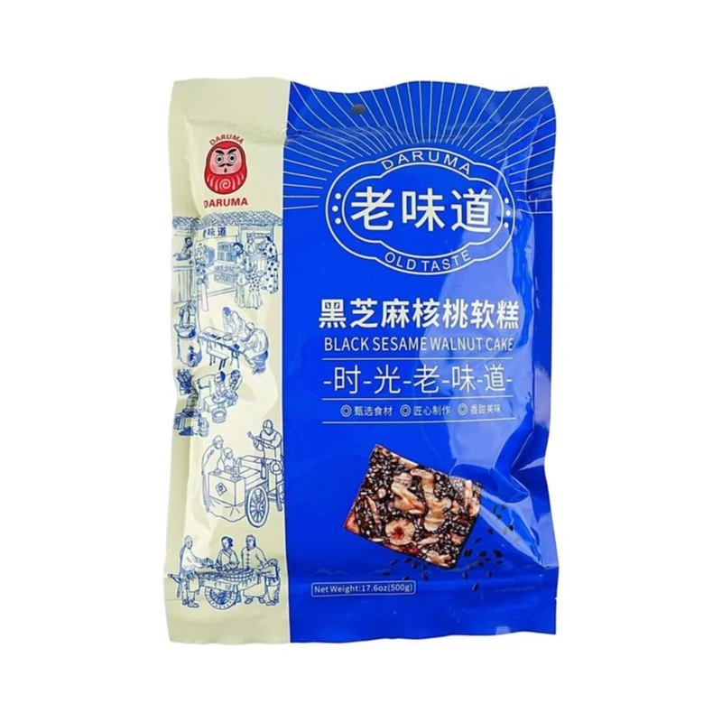 [Self-operated] China DARUMA black sesame walnut soft cake 500g sesame cake old-fashioned pastry snack for pregnant women healthy snack