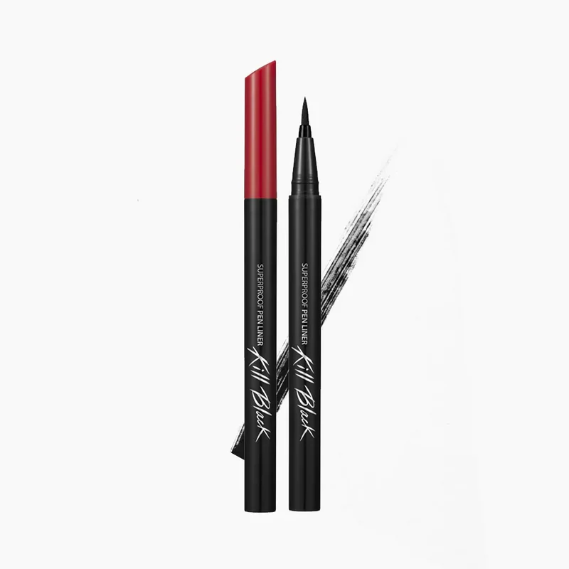 [Self-operated] Korean CLUB CLIO waterproof eyeliner red cap white text version 1 piece #01 Black Black 0.55ml waterproof and anti-smudge long-lasting makeup
