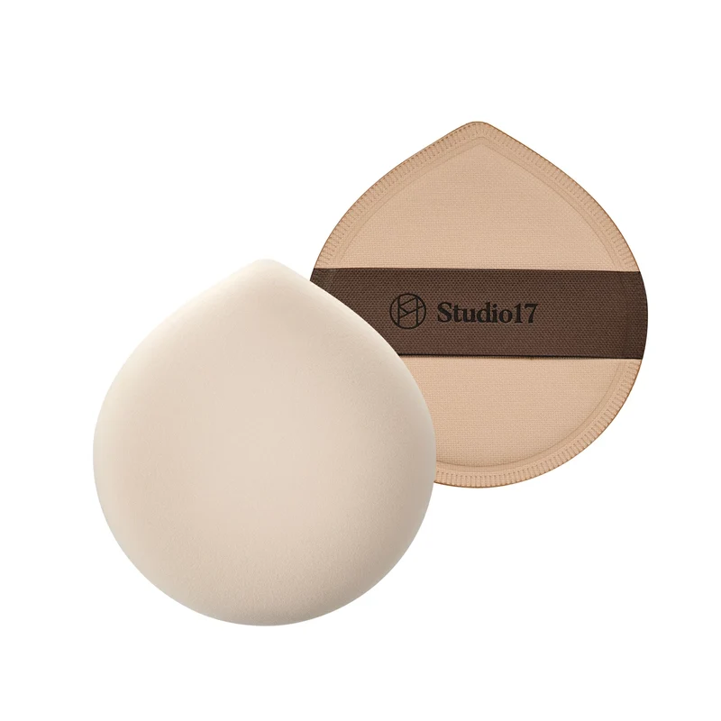 [Self-operated] Korean Studio 17 Pang Pang Water Drop Puff 1 piece for makeup base without powder setting, dry and wet dual-use loose powder cushion breathable sponge