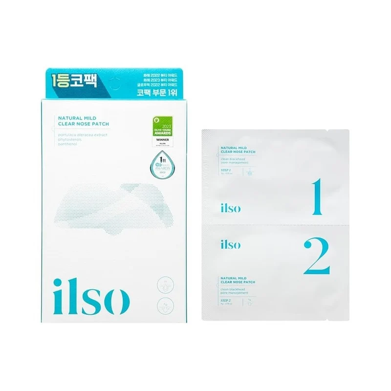 [Self-operated] South Korea ILSO Yisu Qingji Soothing Nose Patch 5 pieces into the two-step process of removing blackheads to clean and shrink pores
