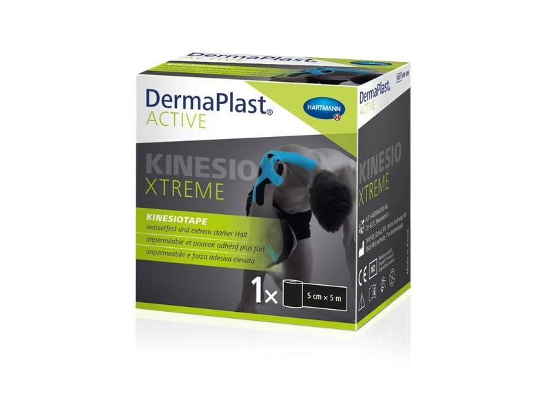 DermaPlast Active Kinesiotape XTREME, schwarz, 5 cm x 5 m, 1 Stück