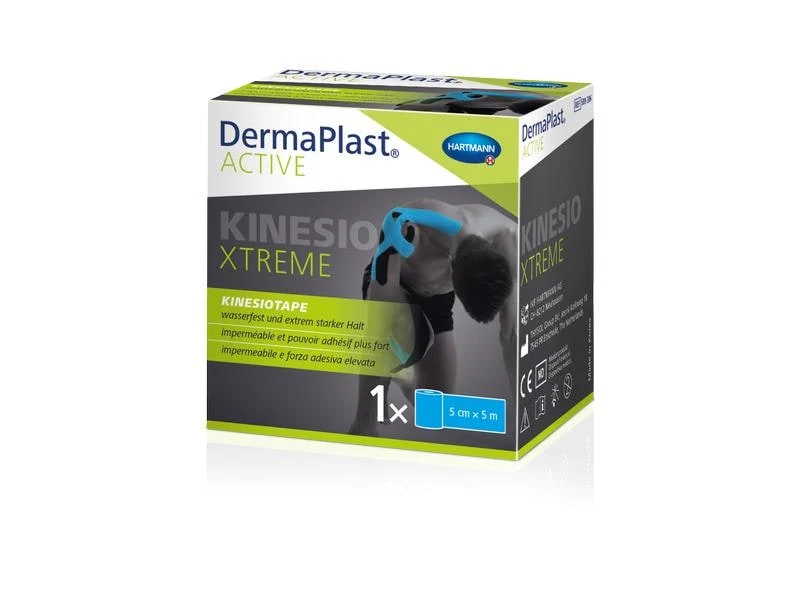 DermaPlast Active Kinesiotape XTREME, blau, 5 cm x 5 m, 1 Stück
