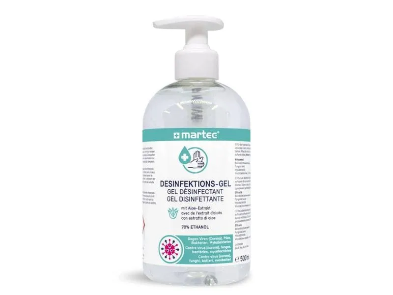Martec Desinfektionsgel für die Hände mit Aloe-Extrakt, 500 ml