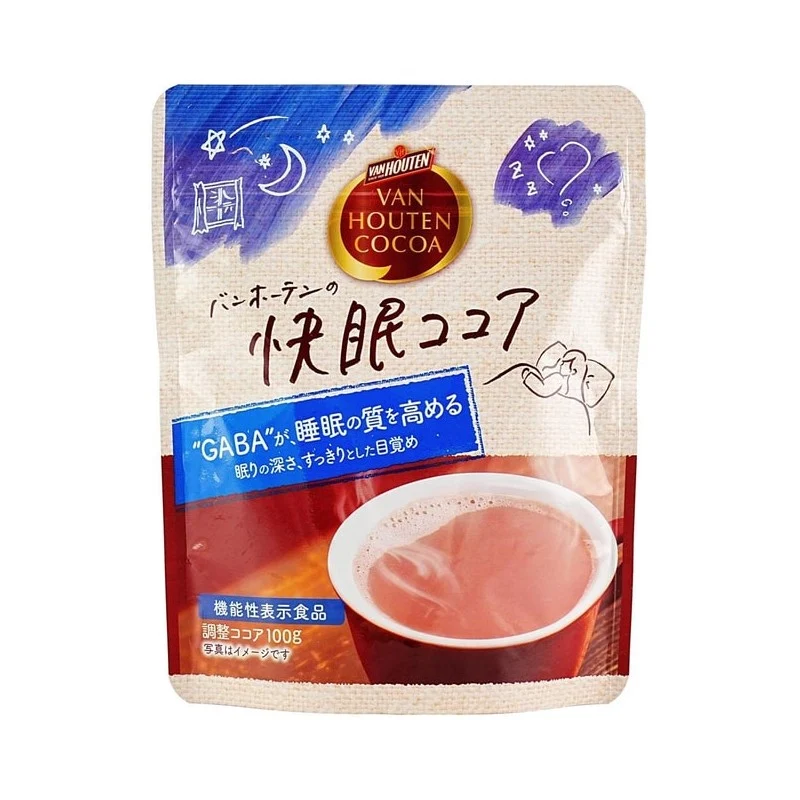[Self-operated] Japan VAN HOUTEN sleep-aid hot cocoa powder instant drink 100g improve sleep fast sleep cocoa powder