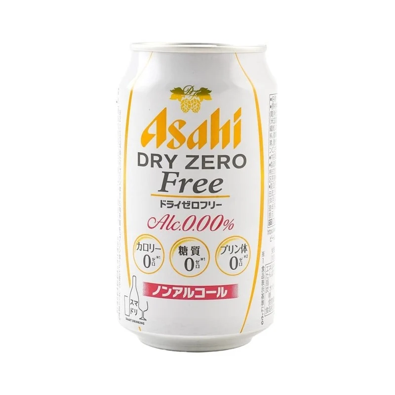 [Self-operated] Japan ASAHI DRY ZERO Beer Flavored Non-Alcoholic Carbonated Beverage 350ml White Can Non-Alcoholic