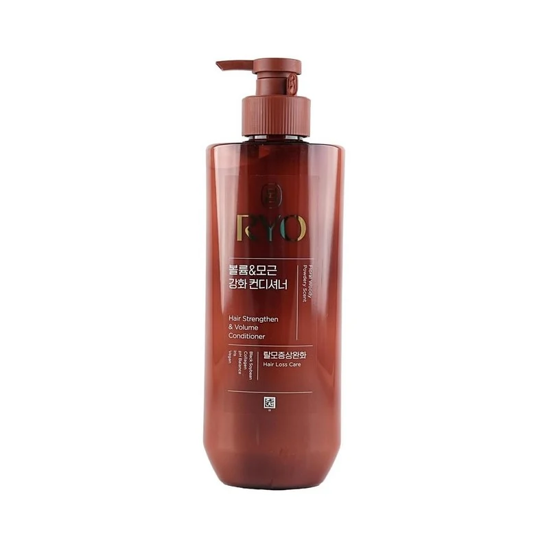[Self-operated] South Korea RYO Lu Xin upgraded version brown Lu volumizing and strengthening hair root conditioner strong and fluffy to improve broken hair wood musk tone 48 hours fluffy fragrance 592ml