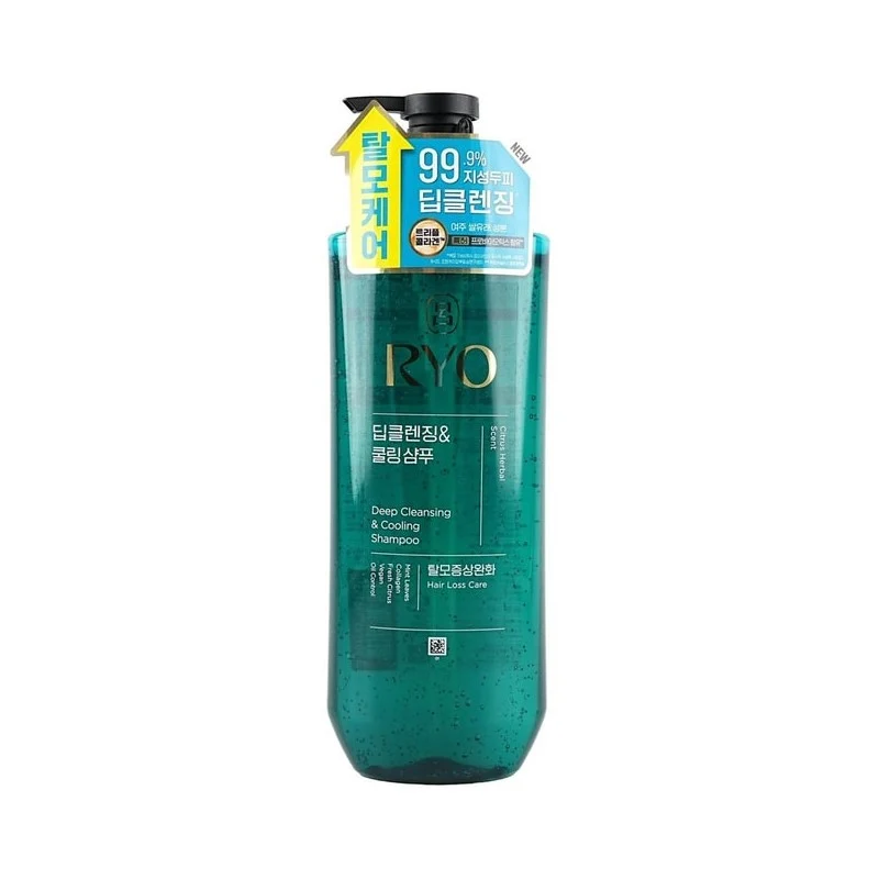 [Self-operated] South Korea RYO Lu Xin upgraded version Green Lu Oil Control Refreshing Shampoo Clear Oil Control Refreshing Anti-dandruff Fresh Citrus Tone 48 Hour Fragrance 592ml For Severe Oily Hair