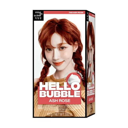 [Self-operated] Korea MISE EN SCENE Amore's new upgraded Mei Shang Xuan foam hair dye #7AR gray pink bubble dye hair dye cream