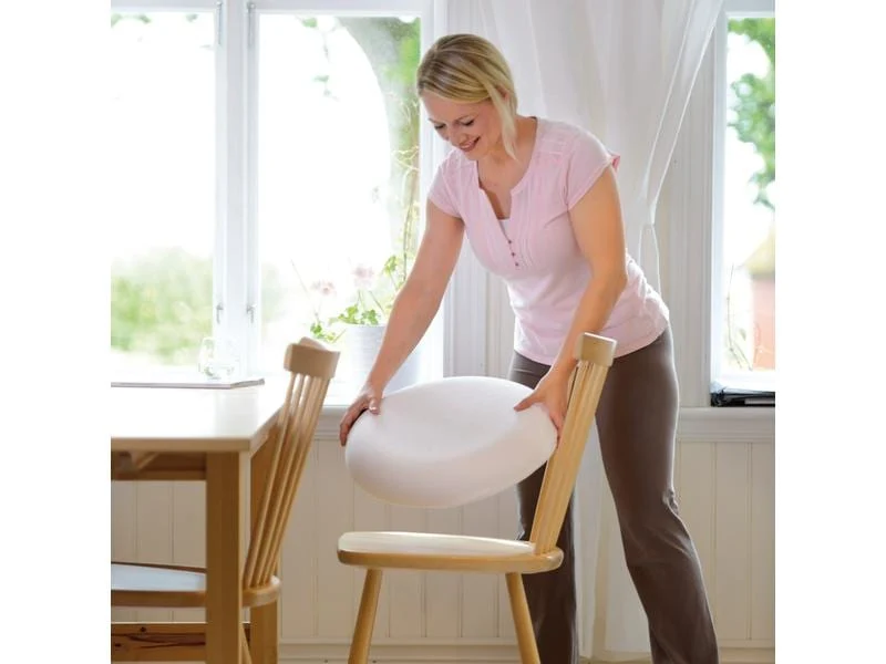 SISSEL Sit Ring rund, mit Frottee-Bezug, weiss, Ø 45 cm (aussen)