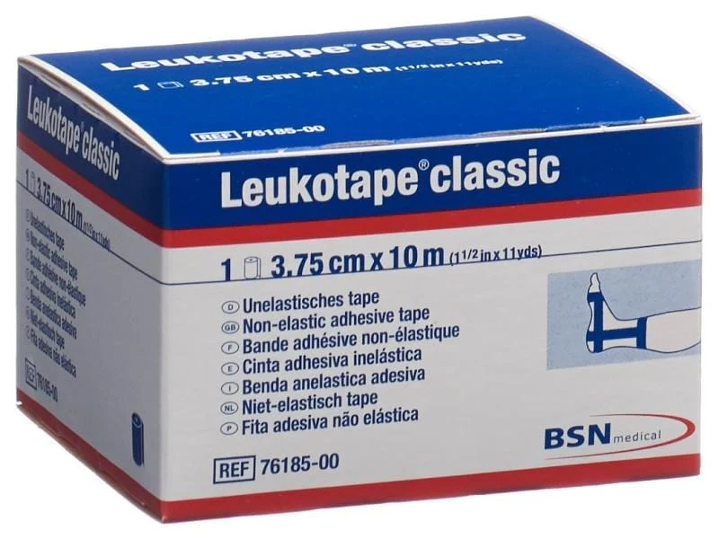 Leukotape Classic Tape, blau, unelastisch, 3.75 cm x 10 m, 1 Stück