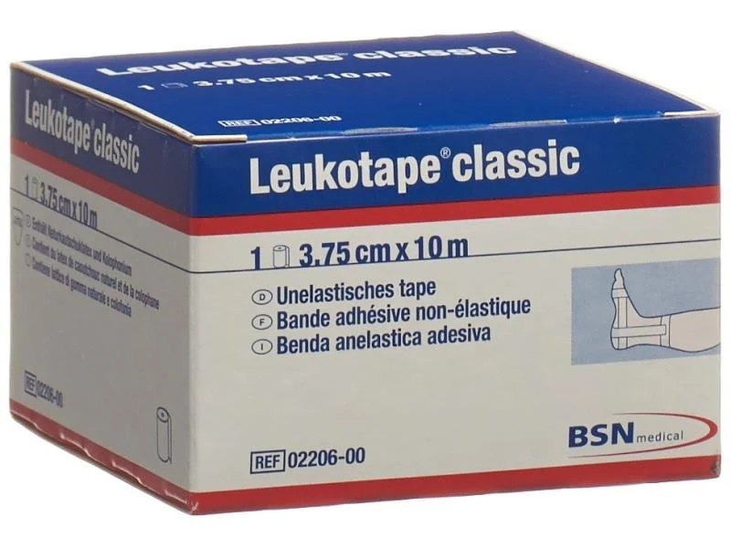 Leukotape Classic Tape, weiss, unelastisch, 3.75 cm x 10 m, 1 Stück