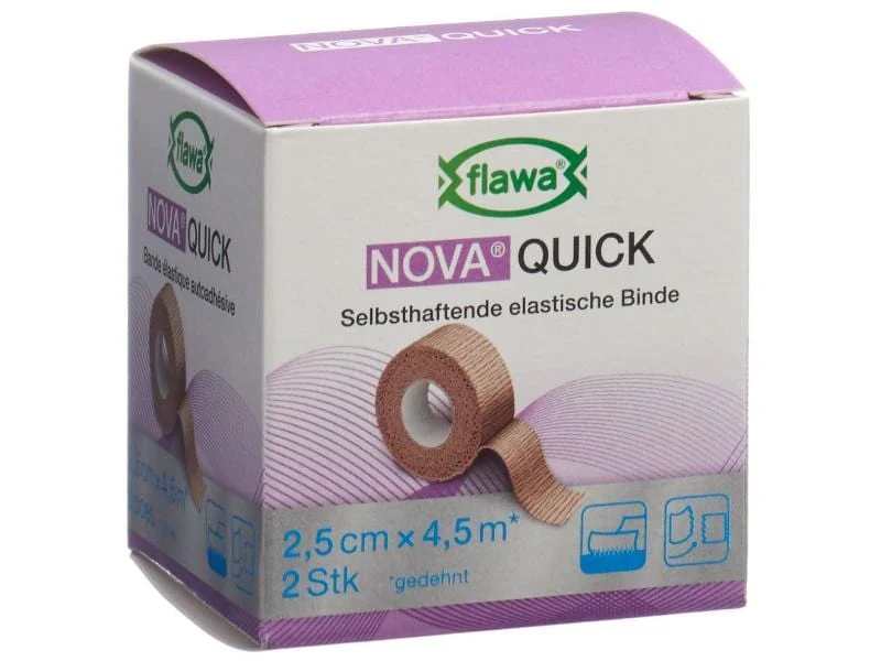 FLAWA Nova Quick, elastische Binde, 2.5 cm x 4.5m, 2 Stück