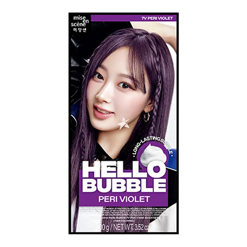 [Self-operated] Korea MISE EN SCENE Amore's new upgraded Mei Shang Xuan foam hair dye #7V violet bubble dye hair dye cream
