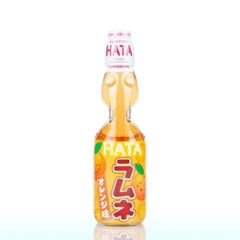 [Self-operated] Japan HATAKOSEN Hada marbles soda orange flavor 200ml Japanese marbles carbonated beverage Internet celebrity soda small bottle of cola