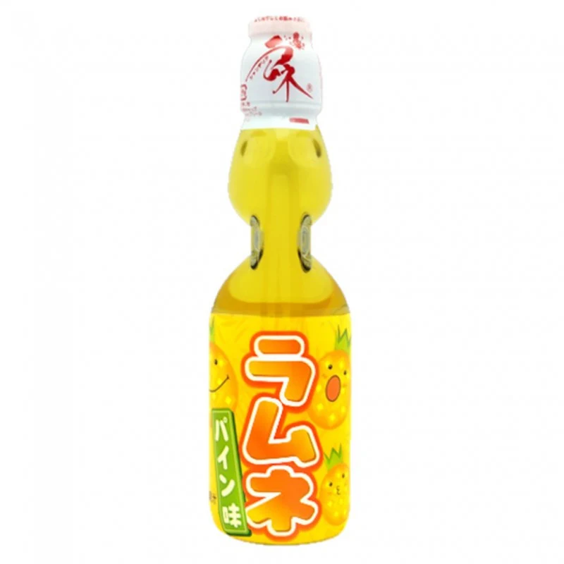 [Self-operated] Japan HATAKOSEN Hada marbles soda pineapple flavor 200ml Japanese marbles carbonated beverage Internet celebrity soda small bottle of cola