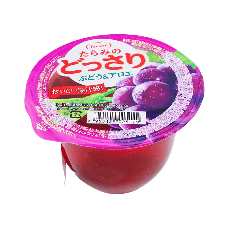 [Self-operated] Japanese Tarami Tara honey jelly grape flavor + aloe flavor 230g pudding jelly snacks